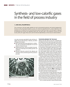 Synthesis- and low-calorific gases in the field of process industry