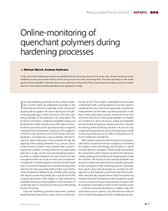 Online-monitoring of quenchant polymers during hardening processes