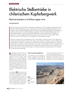 Elektrische Stellantriebe in chilenischem Kupferbergwerk
