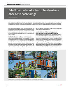 Erhalt der unterirdischen Infrastruktur – aber bitte nachhaltig!