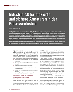 Industrie 4.0 für effiziente und sichere Armaturen in der Prozessindustrie