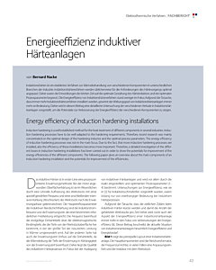 Energieeffizienz induktiver Härteanlagen