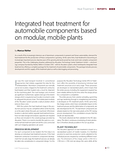 Integrated heat treatment for automobile components based on modular, mobile plants