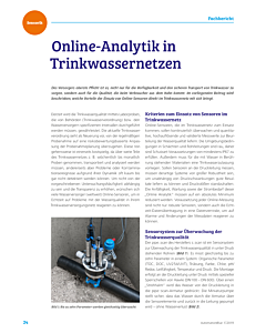 Online-Analytik in Trinkwassernetzen