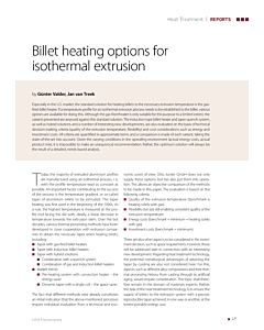 Billet heating options for isothermal extrusion