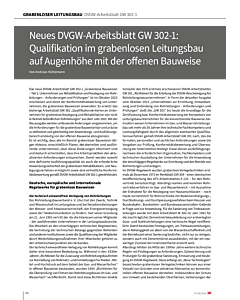 Neues DVGW-Arbeitsblatt GW 302-1: Qualifikation im grabenlosen Leitungsbau auf Augenhöhe mit der offenen Bauweise