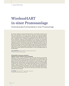 WirelessHART in einer Prozessanlage