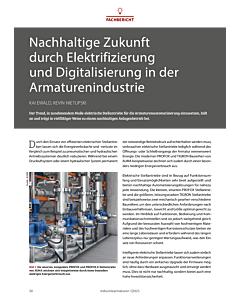 Nachhaltige Zukunft durch Elektrifizierung und Digitalisierung in der Armaturenindustrie