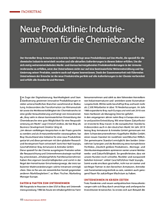 Neue Produktlinie: Industriearmaturen für die Chemiebranche
