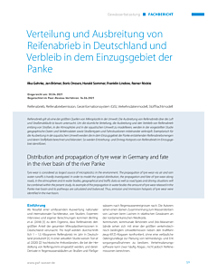 Verteilung und Ausbreitung von Reifenabrieb in Deutschland und Verbleib in dem Einzugsgebiet der Panke