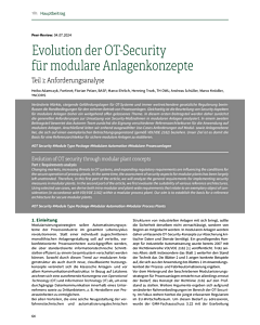 Evolution der OT-Security für modulare Anlagenkonzepte