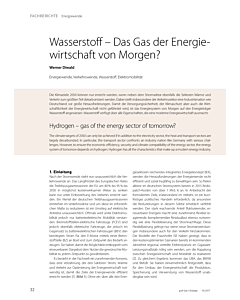 Wasserstoff – Das Gas der Energiewirtschaft von Morgen?