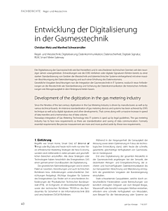 Entwicklung der Digitalisierung in der Gasmesstechnik