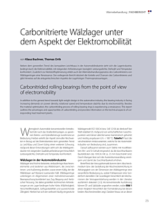 Carbonitrierte Wälzlager unter dem Aspekt der Elektromobilität