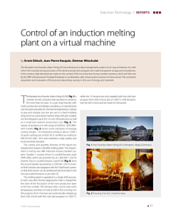 Control of an induction melting plant on a virtual machine