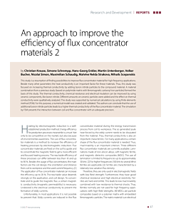 An approach to improve the efficiency of flux concentrator materials 2