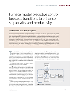 Furnace model predictive control forecasts transitions to enhance strip quality and productivity
