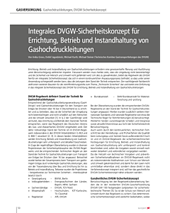 Integrales DVGW-Sicherheitskonzept für Errichtung, Betrieb und Instandhaltung von Gashochdruckleitungen