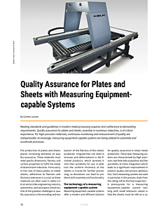 Quality Assurance for Plates and Sheets with Measuring Equipment-capable Systems