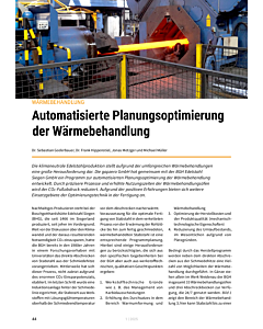 Automatisierte Planungsoptimierung der Wärmebehandlung