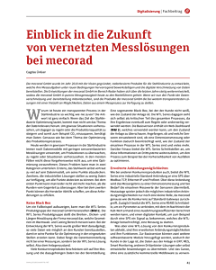 Einblick in die Zukunft von vernetzten Messlösungen bei mecorad