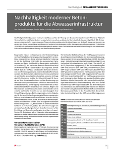 Nachhaltigkeit moderner Betonprodukte für die Abwasserinfrastruktur