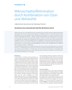 Mikroschadstoffelimination durch Kombination von Ozon und Aktivkohle