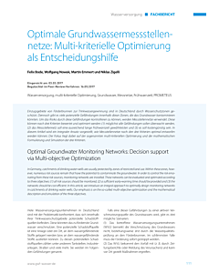 Optimale Grundwassermessstellennetze: Multi-kriterielle Optimierung als Entscheidungshilfe