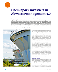 Chemiepark investiert in Abwassermanagement 4.0