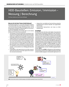 HDD-Baustellen: Emission / Immission – Messung / Berechnung