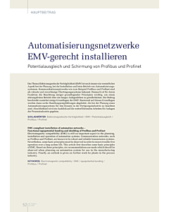 Automatisierungsnetzwerke EMV-gerecht installieren