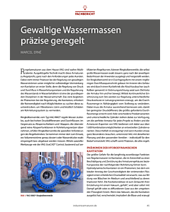 Gewaltige Wassermassen präzise geregelt
