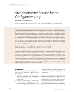 Standardisierter Service für die Großgasmessung