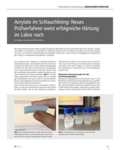 Acrylate im Schlauchlining: Neues Prüfverfahren weist erfolgreiche Härtung im Labor nach