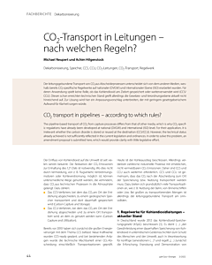 CO2-Transport in Leitungen – nach welchen Regeln?