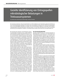 Gezielte Identifizierung von Eintragsquellen mikrobiologischer Belastungen in Trinkwassersystemen