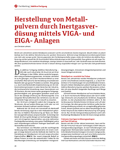 Herstellung von Metallpulvern durch Inertgasverdüsung mittels VIGA- und EIGA- Anlagen