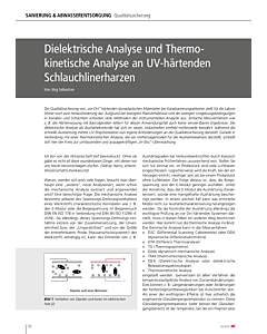 Dielektrische Analyse und Thermokinetische Analyse an UV-härtenden Schlauchlinerharzen