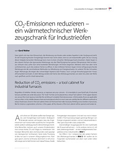 CO2-Emissionen reduzieren – ein wärmetechnischer Werkzeugschrank für Industrieöfen