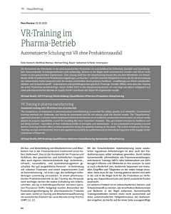 VR-Training im Pharma-Betrieb