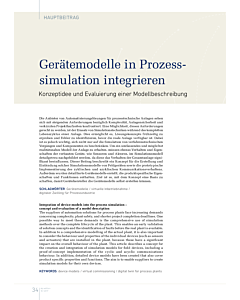 Gerätemodelle in Prozesssimulation integrieren