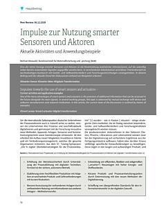 Impulse zur Nutzung smarter Sensoren und Aktoren