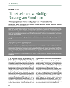 Die aktuelle und zukünftige Nutzung von Simulation