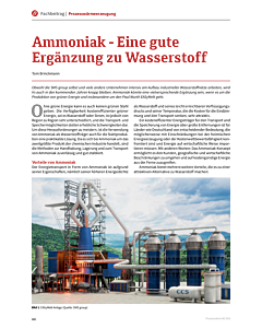 Ammoniak - Eine gute Ergänzung zu Wasserstoff