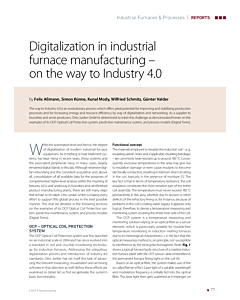 Digitalization in industrial furnace manufacturing – on the way to Industry 4.0