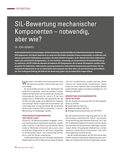 SIL-Bewertung mechanischer Komponenten – notwendig, aber wie?