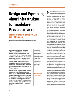 Design und Erprobung einer Infrastruktur für modulare Prozessanlagen