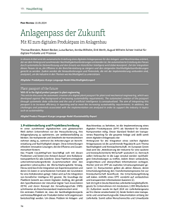 Anlagenpass der Zukunft