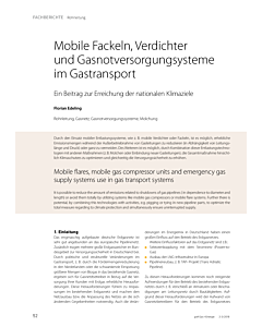 Mobile Fackeln, Verdichter und Gasnotversorgungsysteme im Gastransport