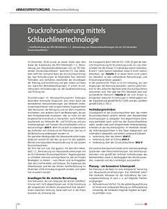 Druckrohrsanierung mittels Schlauchlinertechnologie